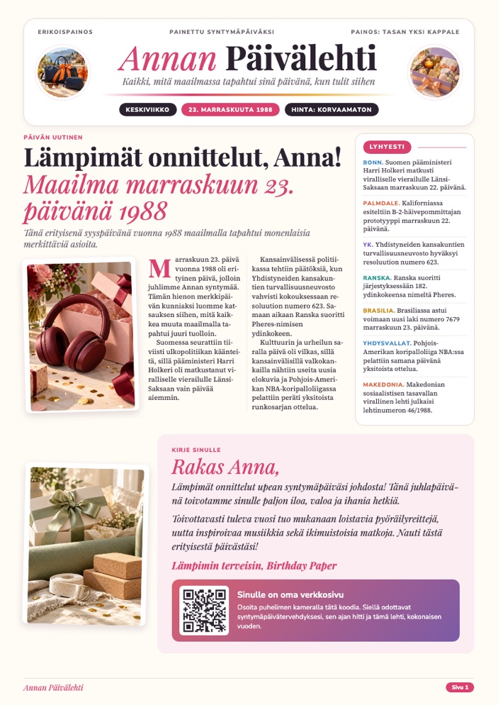 Annan lehden etusivu