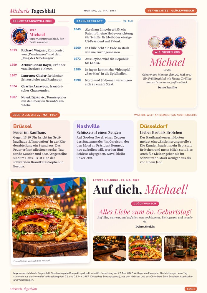 Michaels Tagesblatt, Seite 4