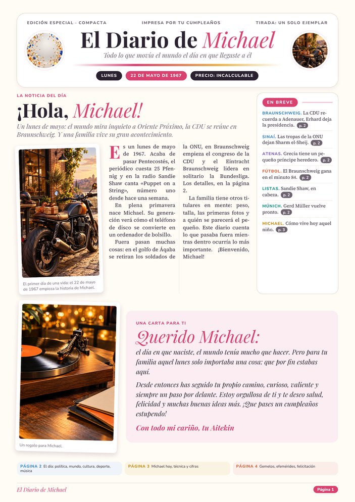 Periódico de Michael, página 1