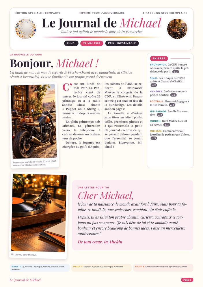 Journal de Michael, page 1