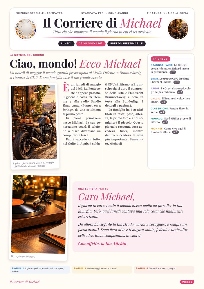 Giornale di Michael, pagina 1