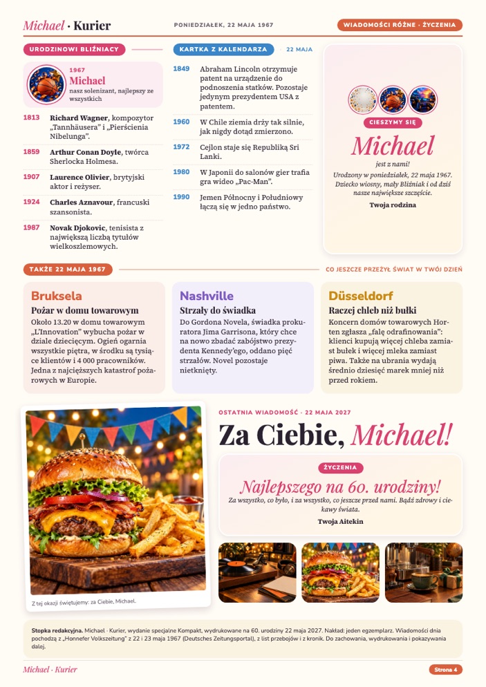 Gazeta urodzinowa: Michael, strona 4