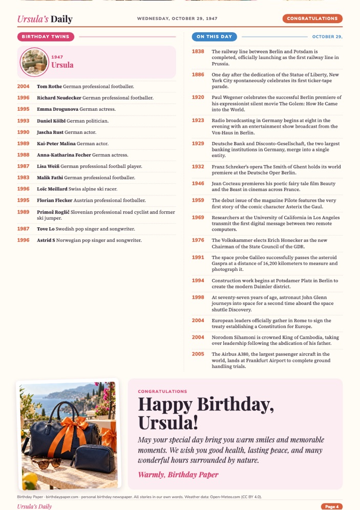 Ursula’s newspaper, page 4