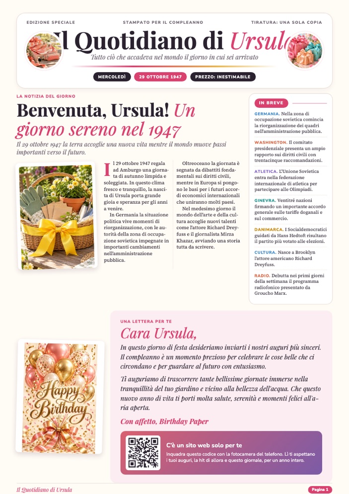 Giornale di Ursula, pagina 1
