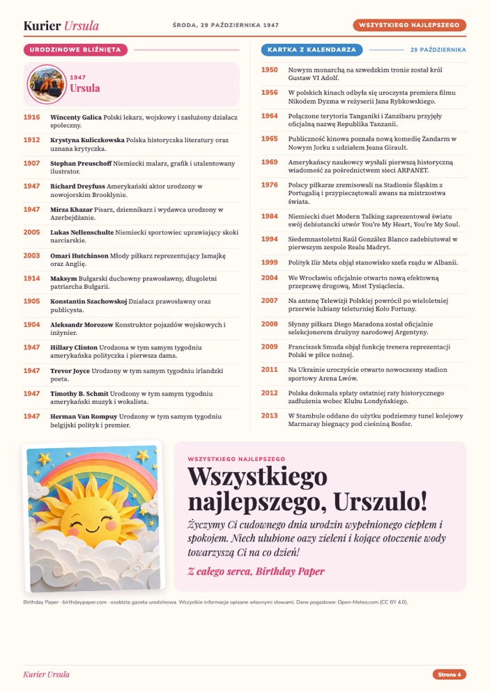 Gazeta urodzinowa: Ursula, strona 4